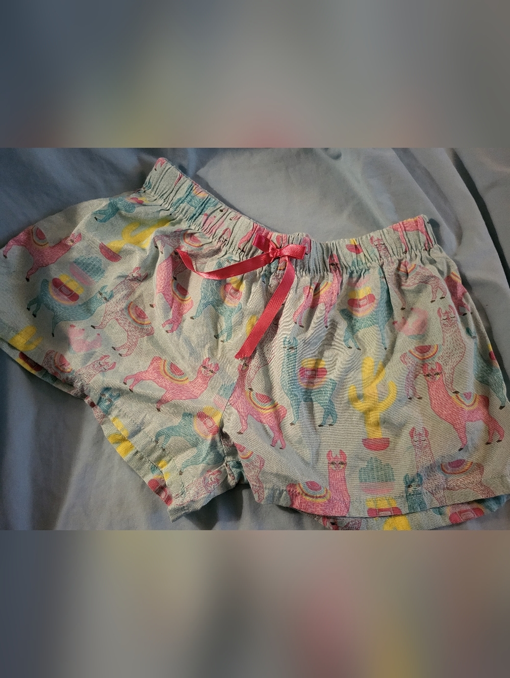 Bobbie Brooks Pastel Laama Girls Shorts Sz M New